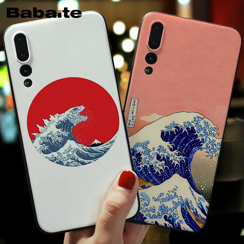 Мягкий силиконовый чехол для телефона из ТПУ Babaite Hokusai The Great Wave off Kanagawa Huawei P10 Plus Mate20