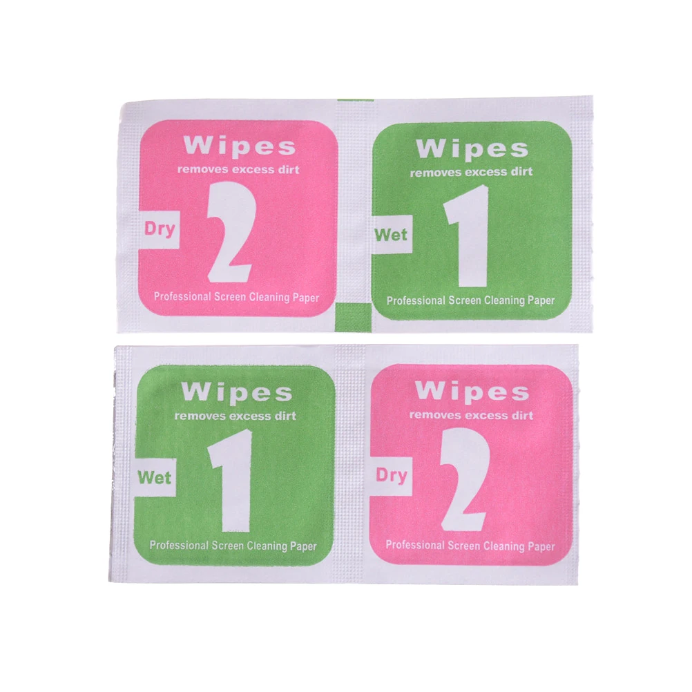

New 400pcs(200sets) Camera Lens Phone LCD Screen Dust Removal Tool Dry Wet Cleaning Wipes Paper Set for Phones Computers