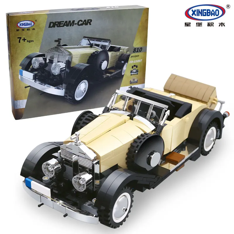 03007 810 шт. Творческий MOC дизайн серии Rolls royce драгоценные образования детей