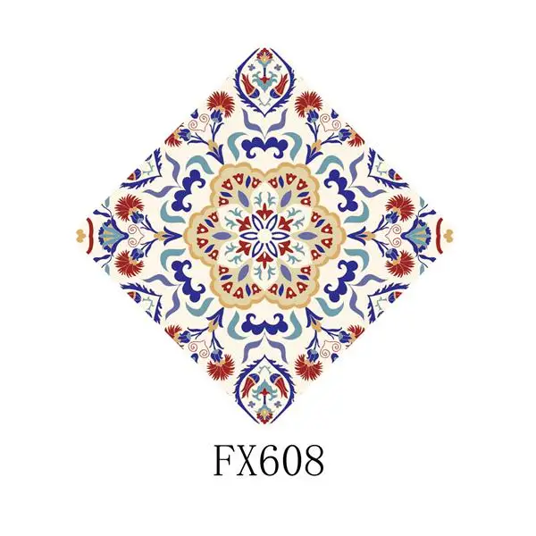 FX608 10 шт./лот Европа Стиль пол Плитки Диагональ стены Стикеры Ванная комната Кухня линия талии плакат износостойкая Сгущает ПВХ Искусство панно - Цвет: FX608
