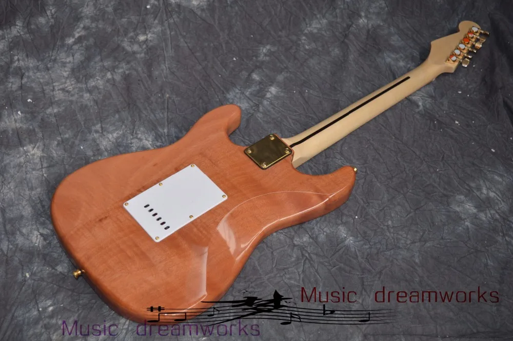 Китай firehawk электрогитара F s T электрическая гитара spalted дерево красное дерево корпус Золотое оборудование
