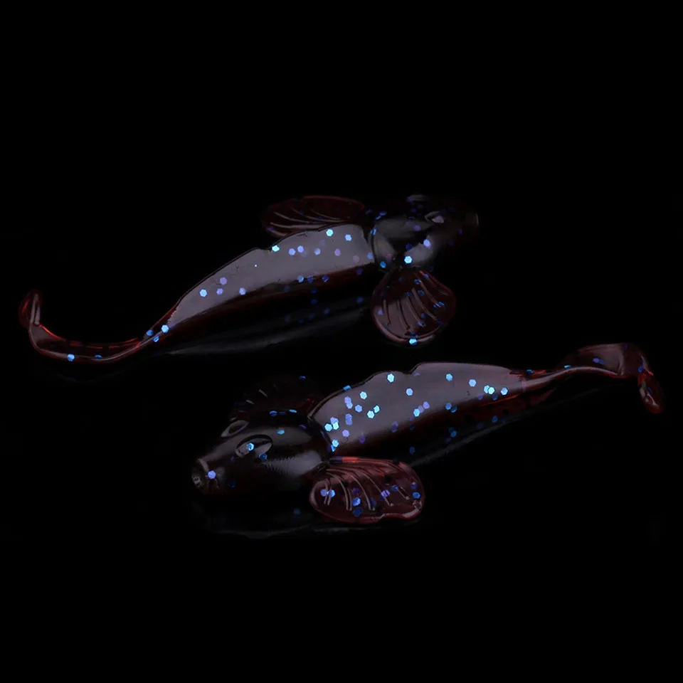 A 1 WALK FISH 6 шт./лот, 8 см, 4,2 г, плавающие приманки для ловли рыбы, мягкие приманки для рыбалки, приманка из червей, искусственные мягкие приманки, резиновая приманка - Цвет: A 1