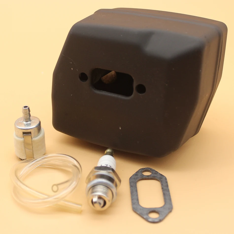 Глушитель выхлопной трубы бесшумный блок/фильтр топливной линии для бензопилы