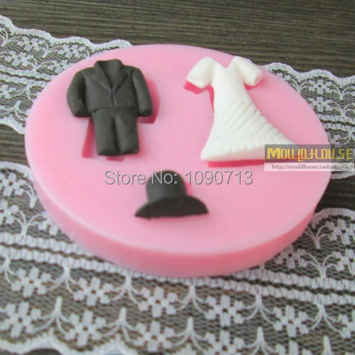 Free Shipping 1 X Tuxedo Bridal Veil Hat Fondant Cake Molds Soap Chocolate Mould Cookies Decoration Mold For Kitchen Baking | Дом и сад