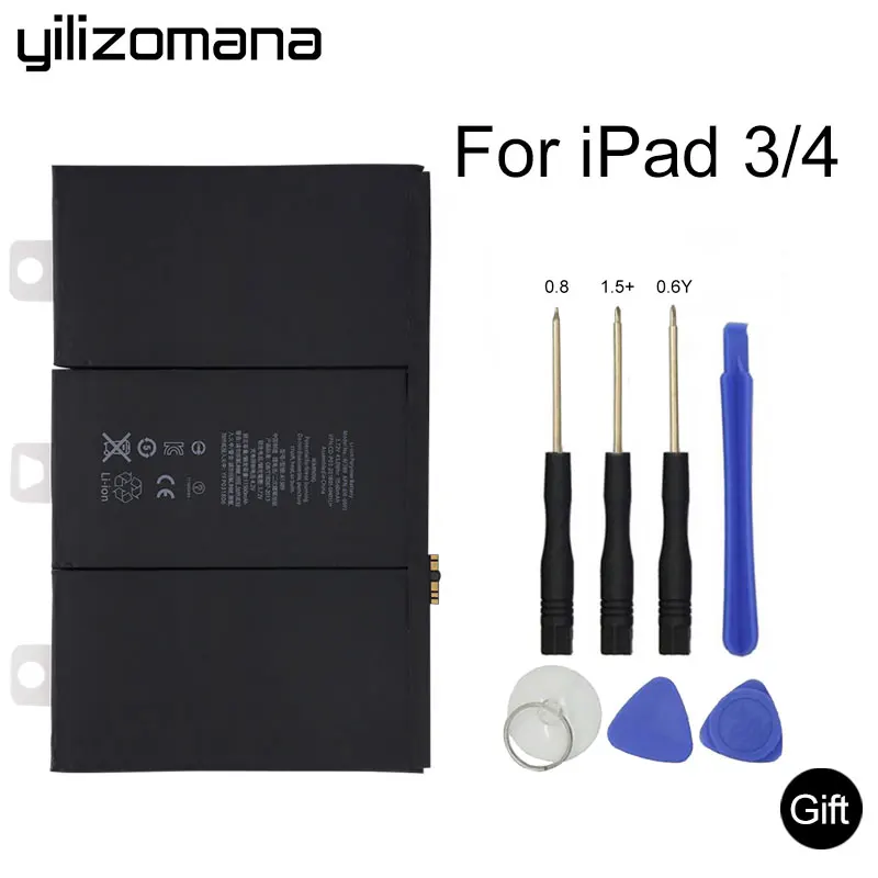 Аккумулятор YILIZOMANA для iPad 3/4 rd A1403 A1416 A1430 A1433 A1459 A1460 11560 мАч A1389 оригинальная сменная