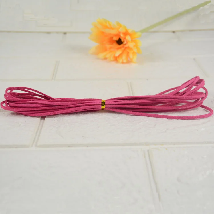 as pic 5Yards Faux Suede Leather Cord Thread for beading making Leather Luggage Tag - Цвет: as pic