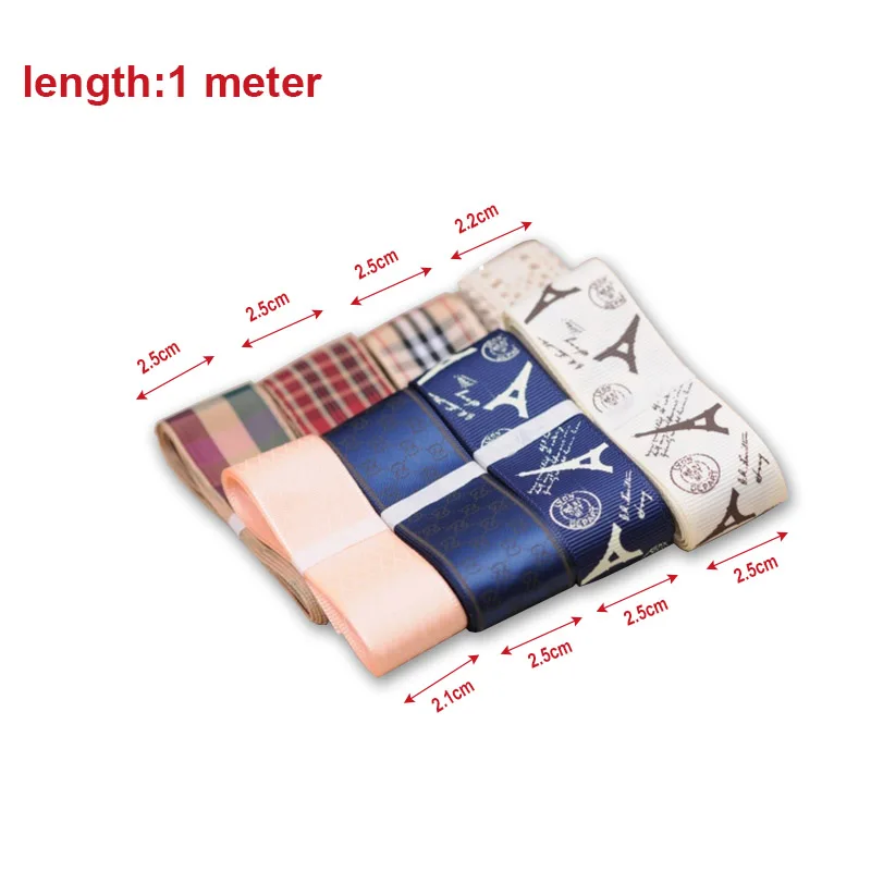 1 meter College style Mix Ribbon 24 color set Bow hairbow Clothing Decorative Handmade Patchwork DIY Hometexile Sewing | Дом и сад