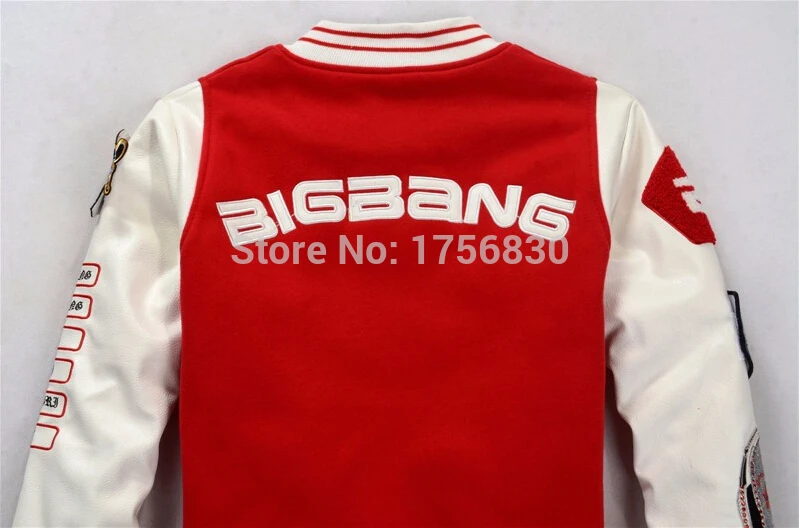 Kpop куртка Bigbang пальто новая зима большой взрыв GD g-dragon значок бейсбольная форма Повседневная куртка с капюшоном корейский Bigbang толстовки