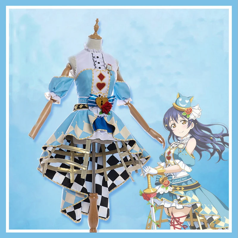 Аниме Love Live! Косплей Костюм Umi Sonoda невероятное Пробуждение косплей костюм платье