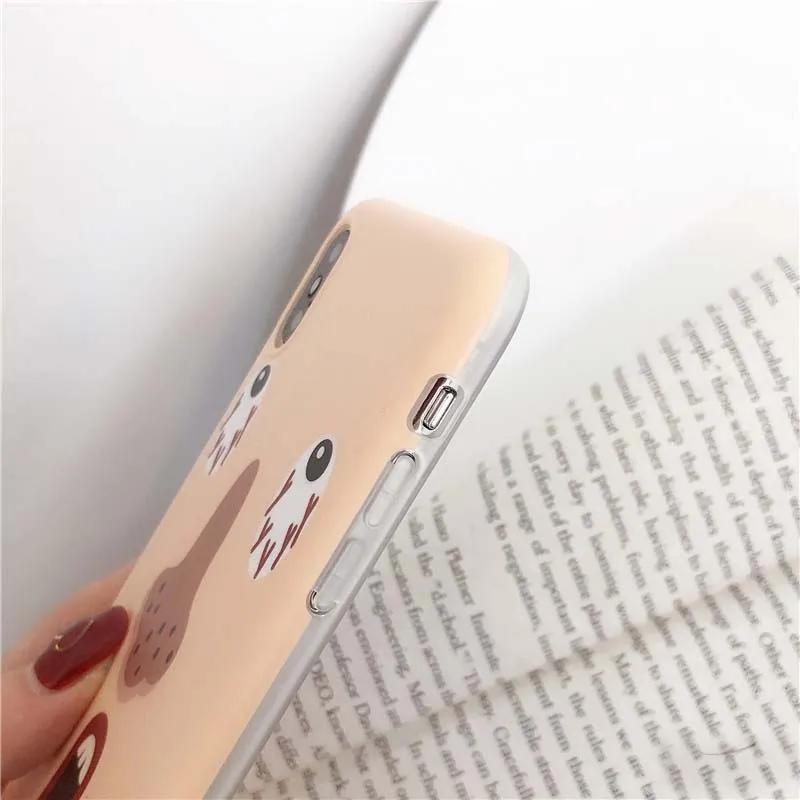 JIBAN Funny Cartoon Expression Phone Cases for 6 6s 6plus 7 8plus Soft TPU Capa Iphone X XS MAX XR Back Cover Fundas |