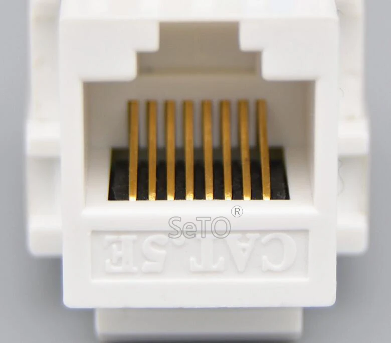 Сетевой модуль штепсельной вилки SeTo RJ45 Cat5e Keystone для розетки настенной