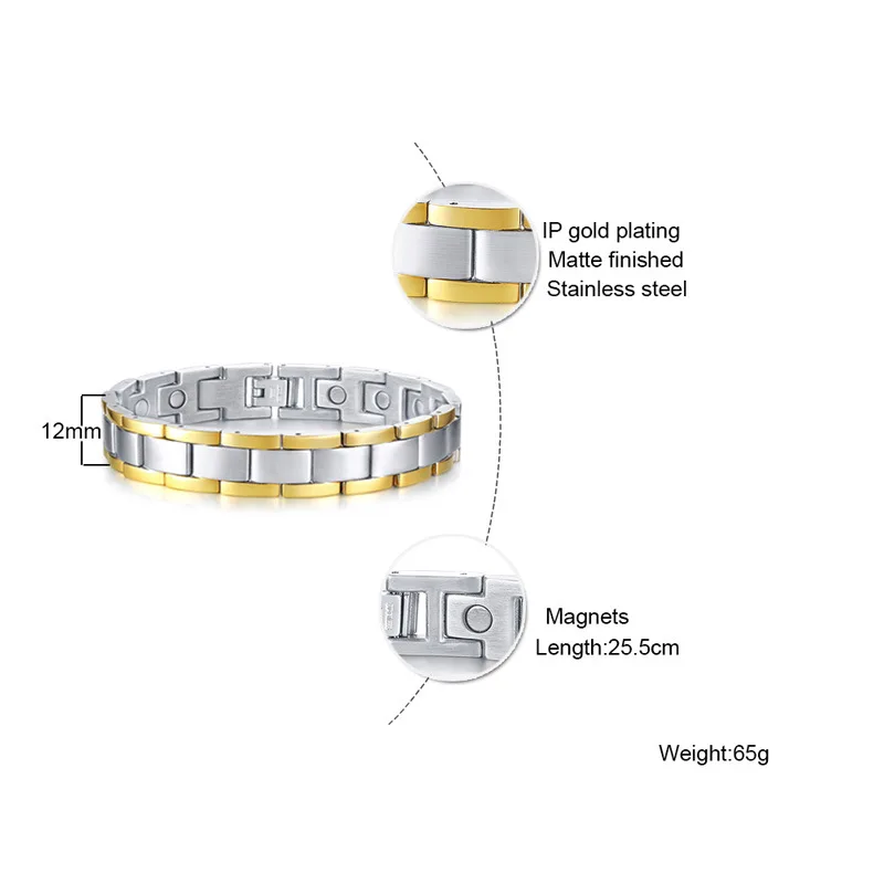 STrendy Bracelet Healing Magnetic for Lady 4 Health Care Elements(Magnetic FIR Germanium Negative ion) Hand Chain | Украшения и