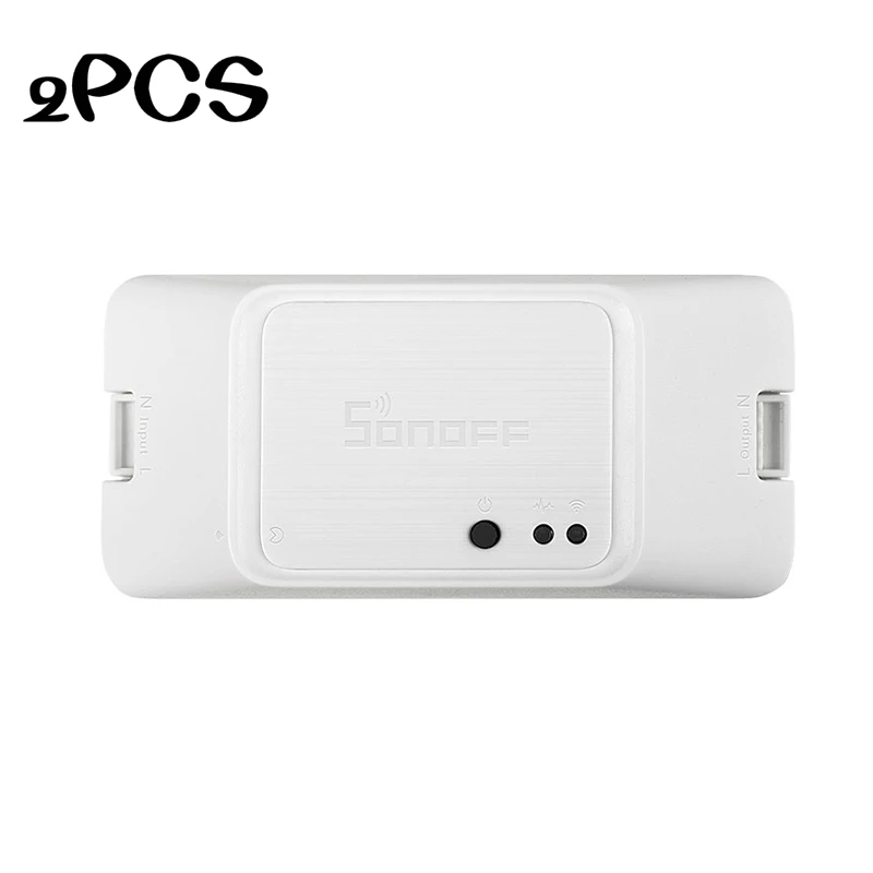 2PCS 5 шт. SONOFF RFR3 Умный дом wifi RM 433 МГц 10A 100-240 в умный RF переключатель управления Ewelink приложение Совместимо с Alexa Google Home - Комплект: 2PCS