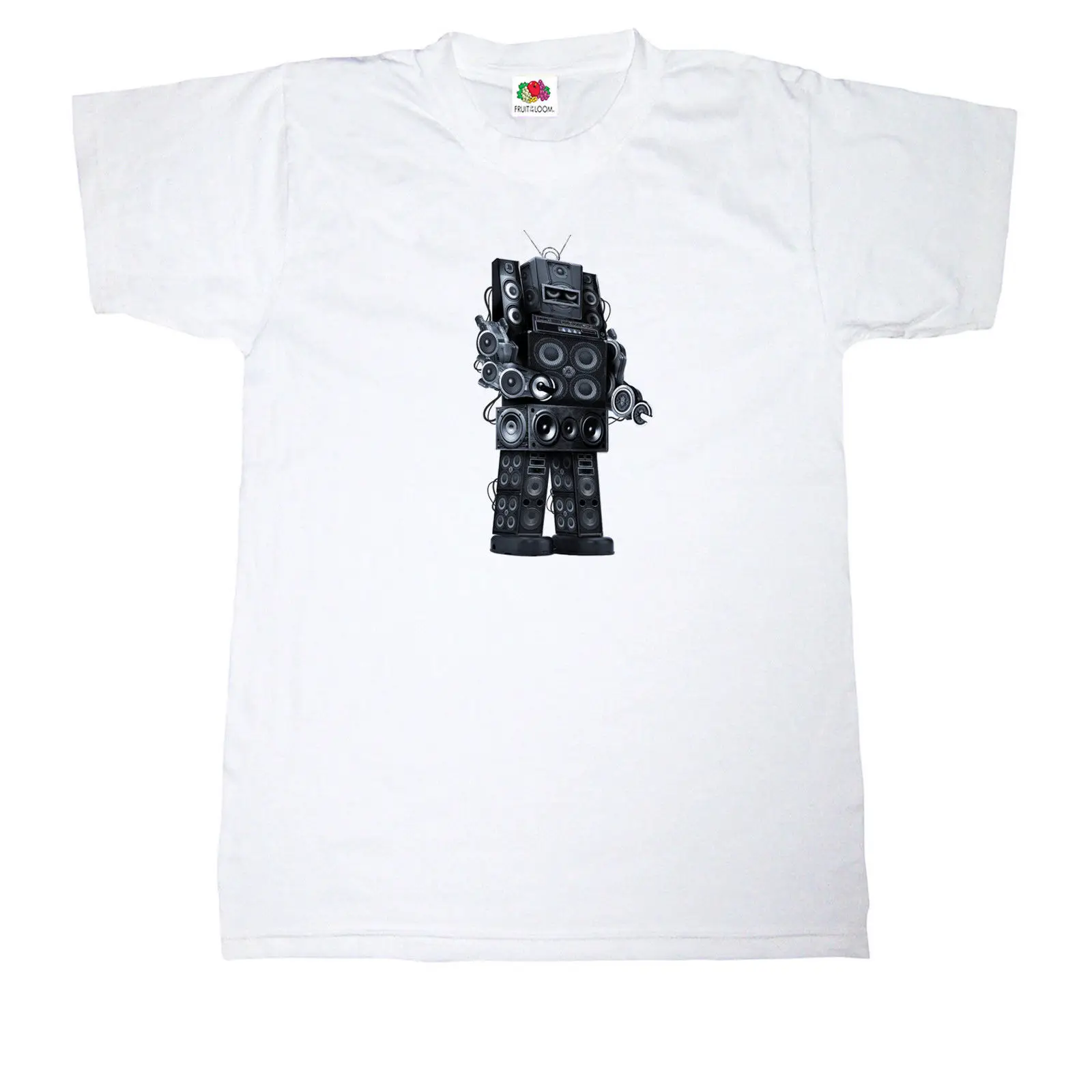 Футболка со спикером и роботом 100% хлопок Роботизированная музыкальная стерео