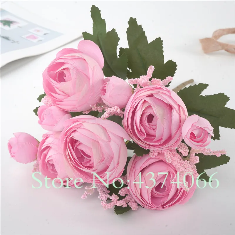 Роза из искусственного шелка Цветы высокое качество букет 5 голов поддельные