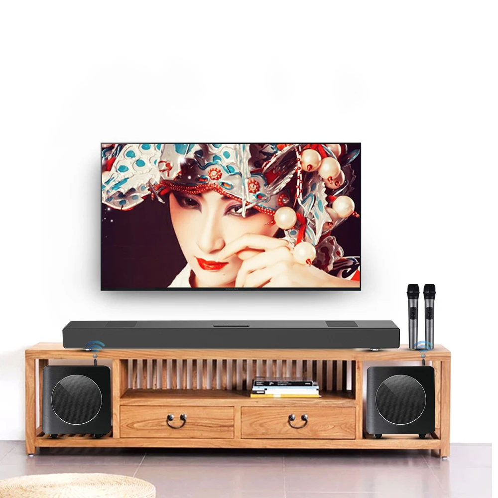 A9K + WS9 караоке домашнего кинотеатра Системы K ТВ Беспроводной Soundbar Bluetooth
