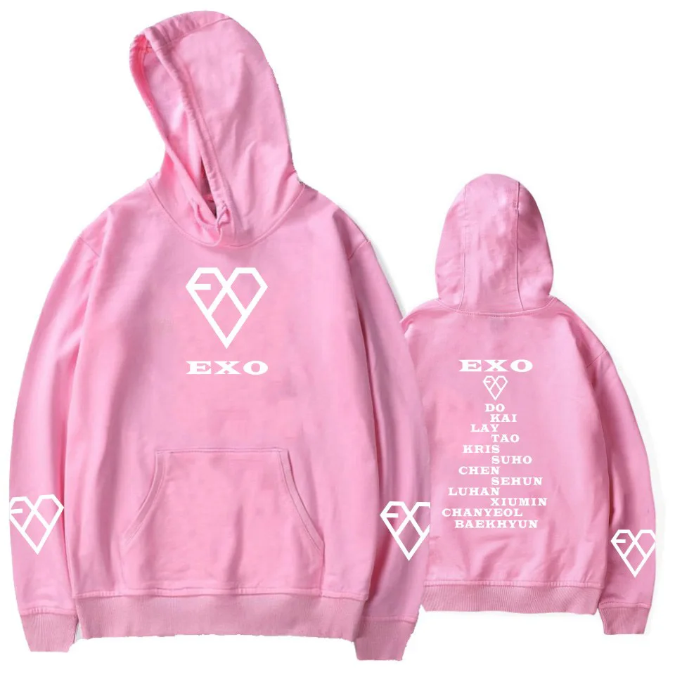 Толстовка с капюшоном EXO Kpop для женщин/мужчин корейская мода пальто в стиле