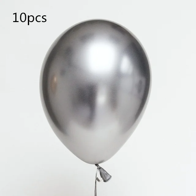 Metal silver 5 дюймовые латексные шары в виде макарон, единорога, для вечеринки, макарон, гелиевые шары, украшения для дня рождения, детские надувные шары - Цвет: Metal silver