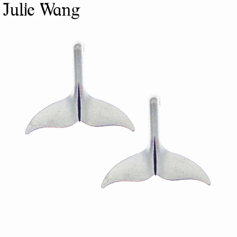 Julie Wang 10 шт. сплав рыбий хвост каудальные ласты амулеты для ожерелья подвески