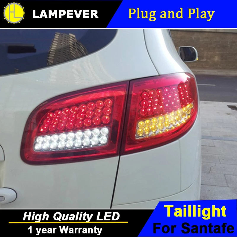 Lampever Стайлинг для Hyundai Santafe задние фары 2004 2012 Santa Fe светодиодный ные IX45 DRL + стоп