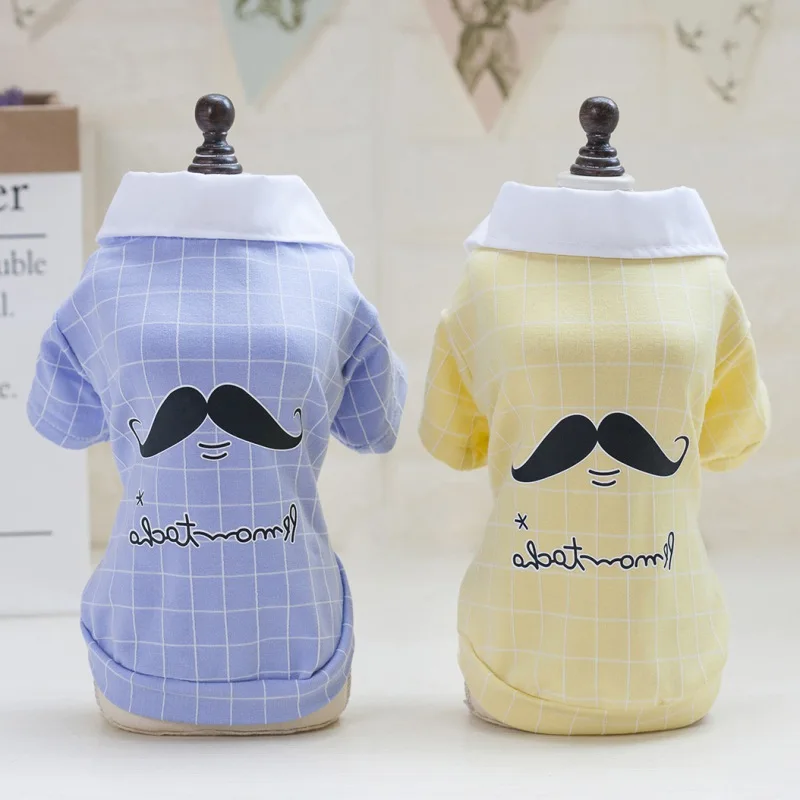 Летняя футболка для домашнего питомца Милая с рисунком усов щенков собак кошек