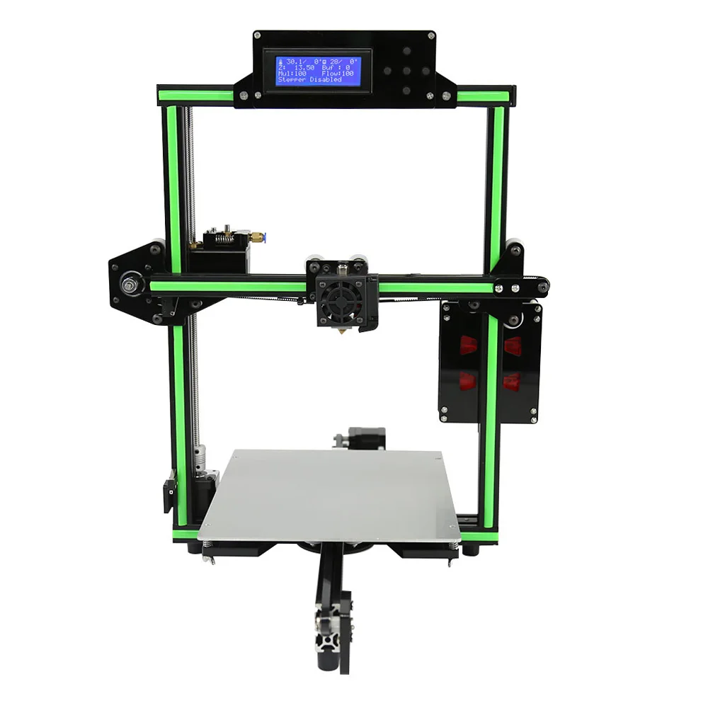 2018 Anet E2 низкий уровень шума Металлический 3d принтер 22*27*22 см размер сборки lcd 2004