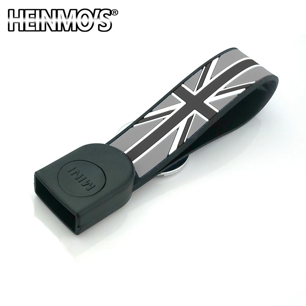 Grey Union Jack B Для MINI Countryman F60 F54 F55 F56 F57 Clubman Автомобильный Брелок чехол оболочка веревка Стайлинг для MINI Cooper аксессуары JCW - Название цвета: Grey Union Jack B