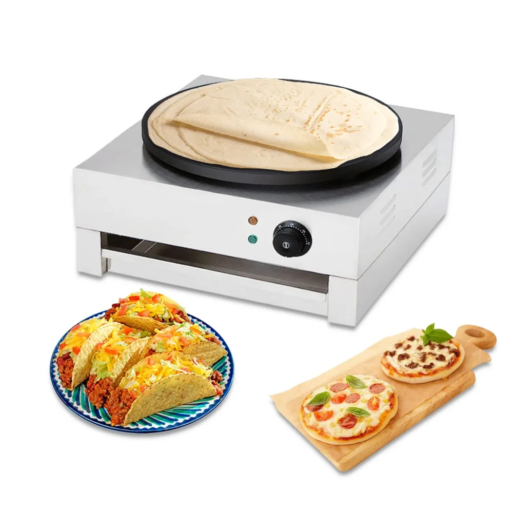 Electric Crepe Maker Pizza Pancake Machine Non-stick 15.74'' Commercial Cake Making Kitchen Cooking Tools Bread EU/US/UK |