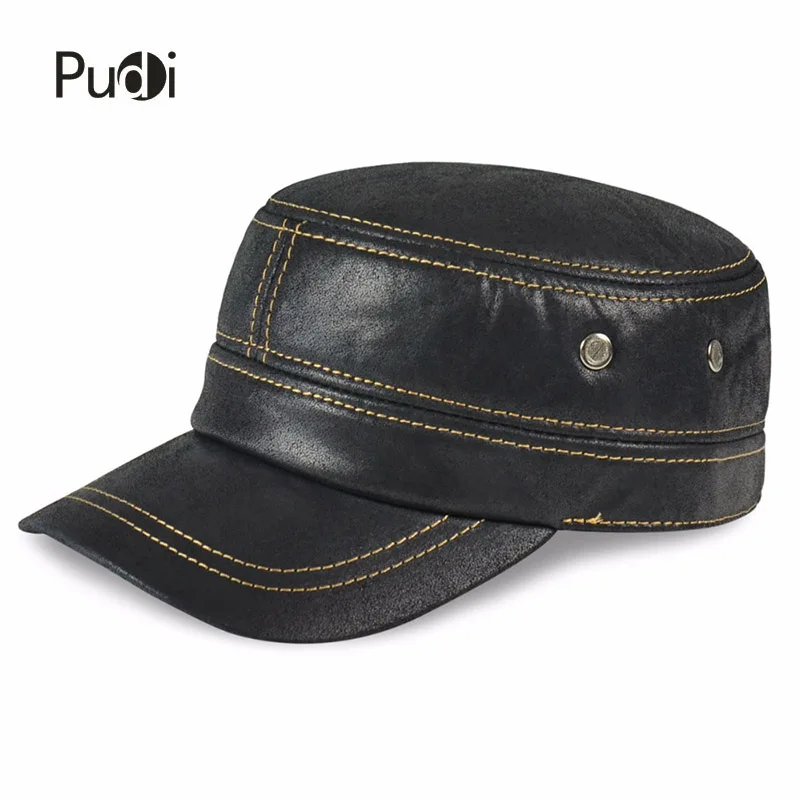 HL019 Genuine Leather baseball cap Fashion Box Hat/CAP  2020 new men brand army Nubuck leather cap hat