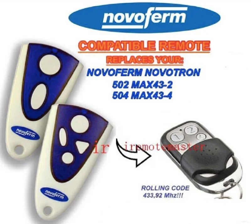 NOVOFERM новотрон 504 MAX43-4 502 MAX43-2 двери гаража дистанционное управление прокатки код дубликатор