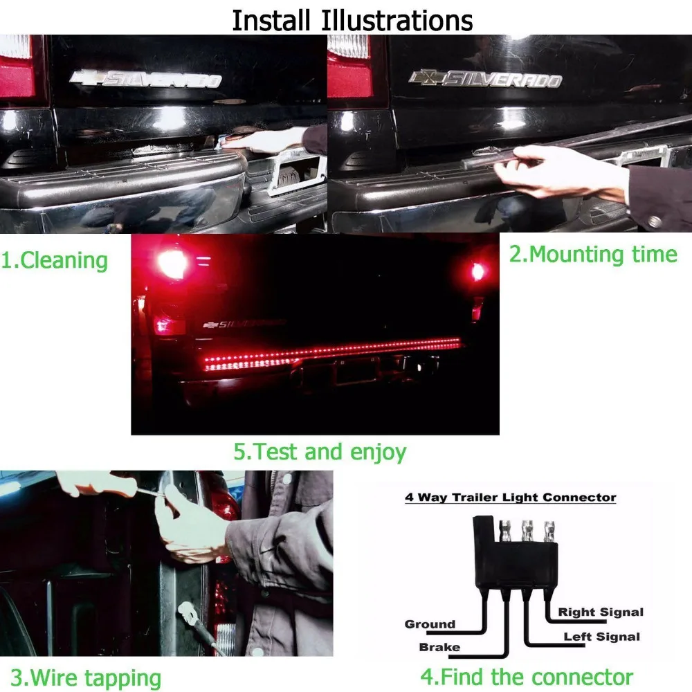 ChuangQian 5-Function 60 &quot22 Вт 12 В светодиодный фонарь для Ford F-150 F-250 Super Duty F-350 F-450 F-550 F-650 4X4
