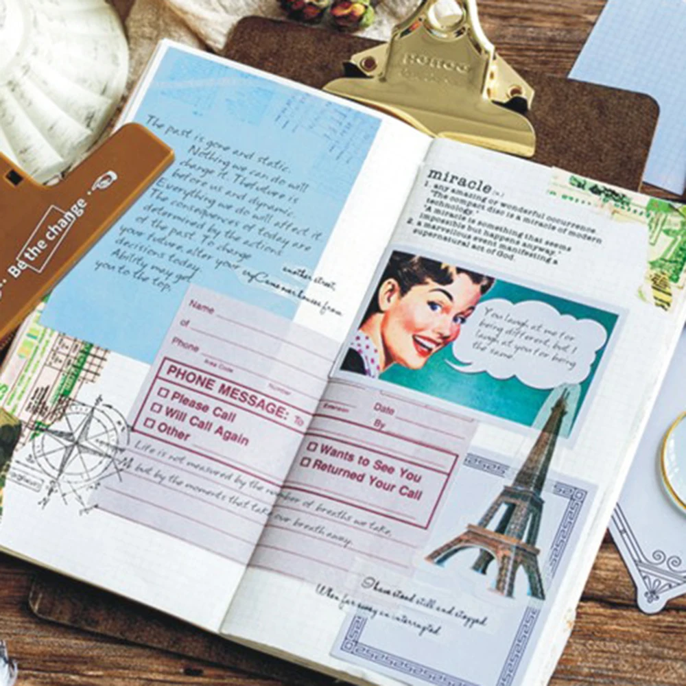 45 шт./упак. записываемая бумажная наклейка для творчества винтажные воспоминания