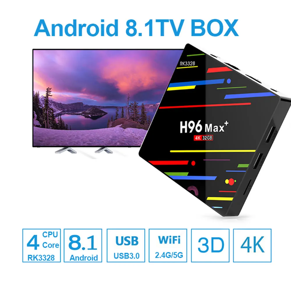 Xinways Android 8,1 tv Box 4 Гб di ram 32 ГБ/64 Гб Rockchip RK3328 1080 p H.265 4 k проигрыватель Google Negozio Netflix