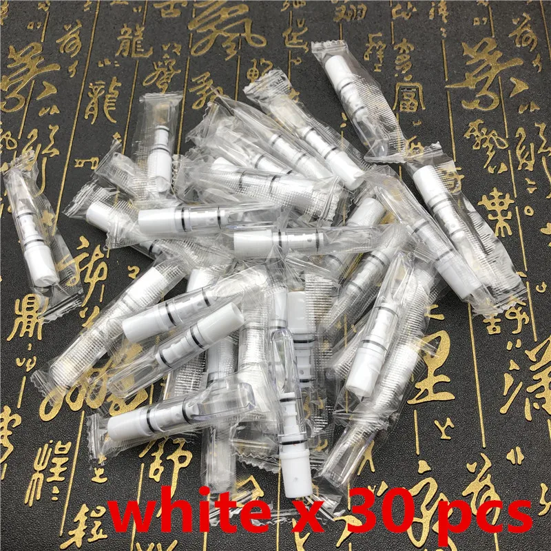 white x 30pcs Alalinong 30 шт. в упаковке Обычный фильтр для сигарет держатель пищевой пластик круговой моющийся здоровая сигарета фильтры - Цвет: white x 30pcs