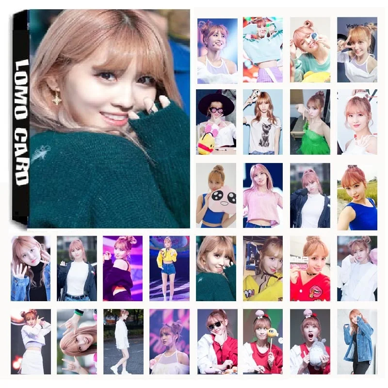 30 шт./компл. KPOP TWICE MOMO Single 01 TT альбом HD фото карта ПВХ карты самодельные ломо карты Фотокарта