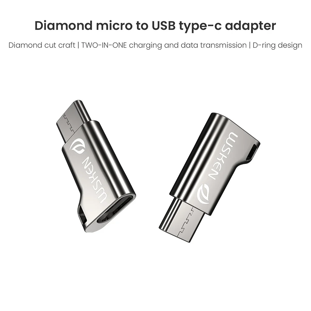 Адаптер Wsken Micro USB на Type C для конвертер телефона Samsung Xiaomi Note 10 S10 Plus 9 8|Переходники и