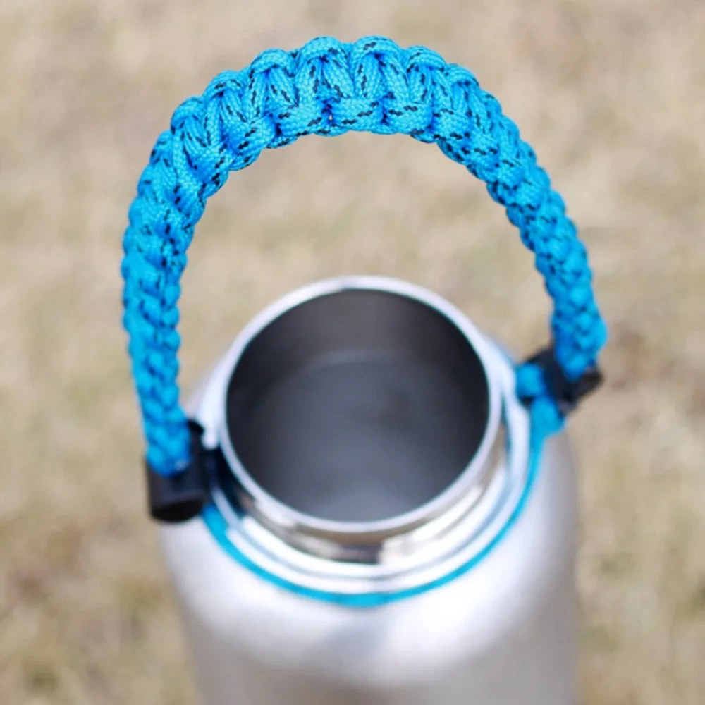 Регулируемая ручка для бутылки с водой из Паракорда ремешок выживания|water bottle