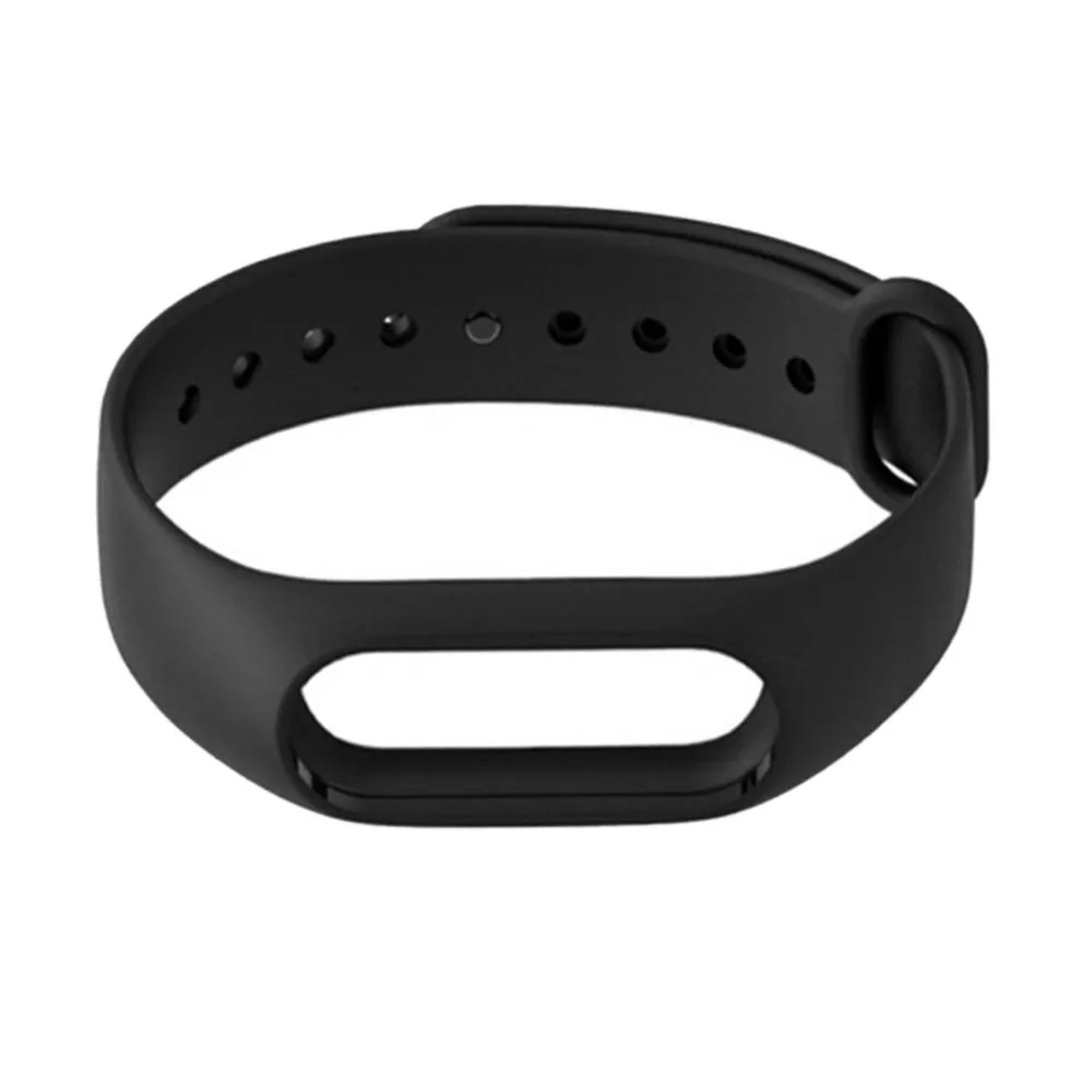 Черный ремешок на запястье для Xiaomi Mi Band 2 силиконовый Сменные аксессуары Прямая