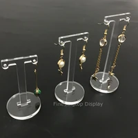 3pcs plexiglass earring t stand showcase displays clear acrylic