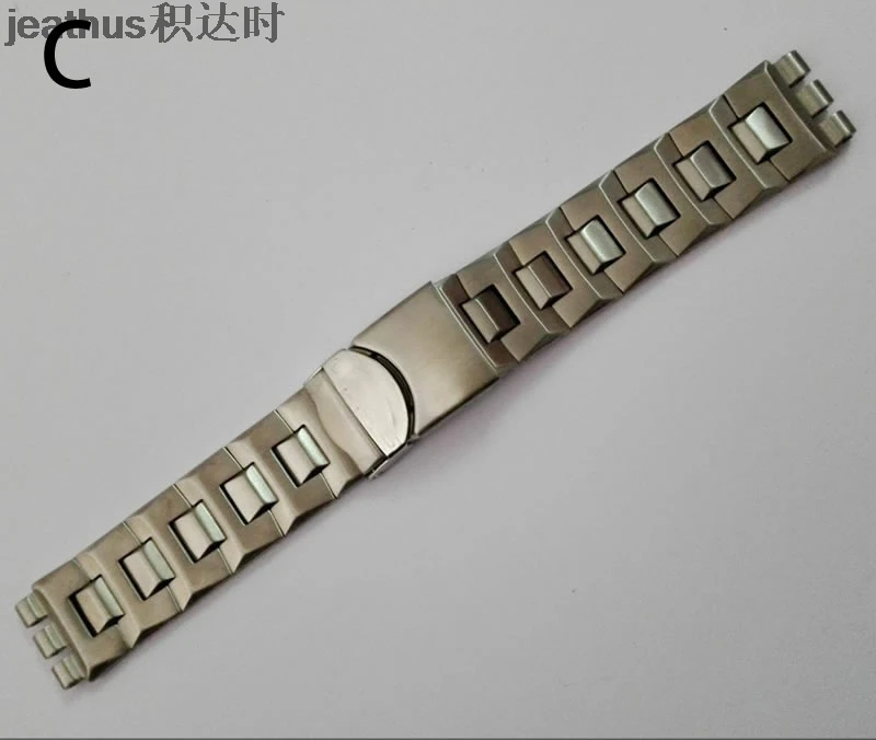 Jeathus Ремешки для наручных часов Замена для swatch стальной ремень ycs410gx 438 511 19 мм нержавеющая сталь Ремешок ирония человек браслет часы