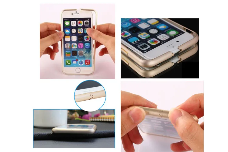 Ультра тонкий металлический алюминиевый каркас бампер чехол для Apple iphone 6 6s plus 5,5 дюймов тонкий противоударный Бампер Защитный чехол s