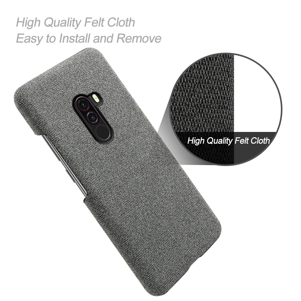 Для Xiaomi Pocophone F1 чехол тонкий ультра тонкий ретро тканые ткани против царапин ПК Жесткий Чехол для POCOPHONE F1 Poco F1 чехол