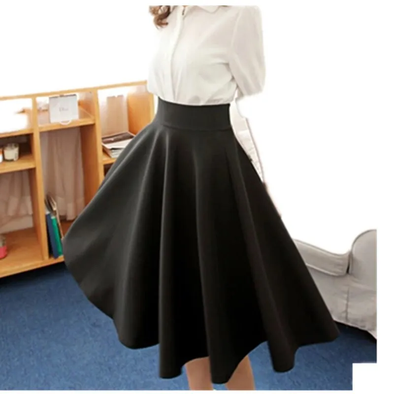 Женская длинная юбка на осень и зиму взрослая зонтик Ретро Талия для тела Новая