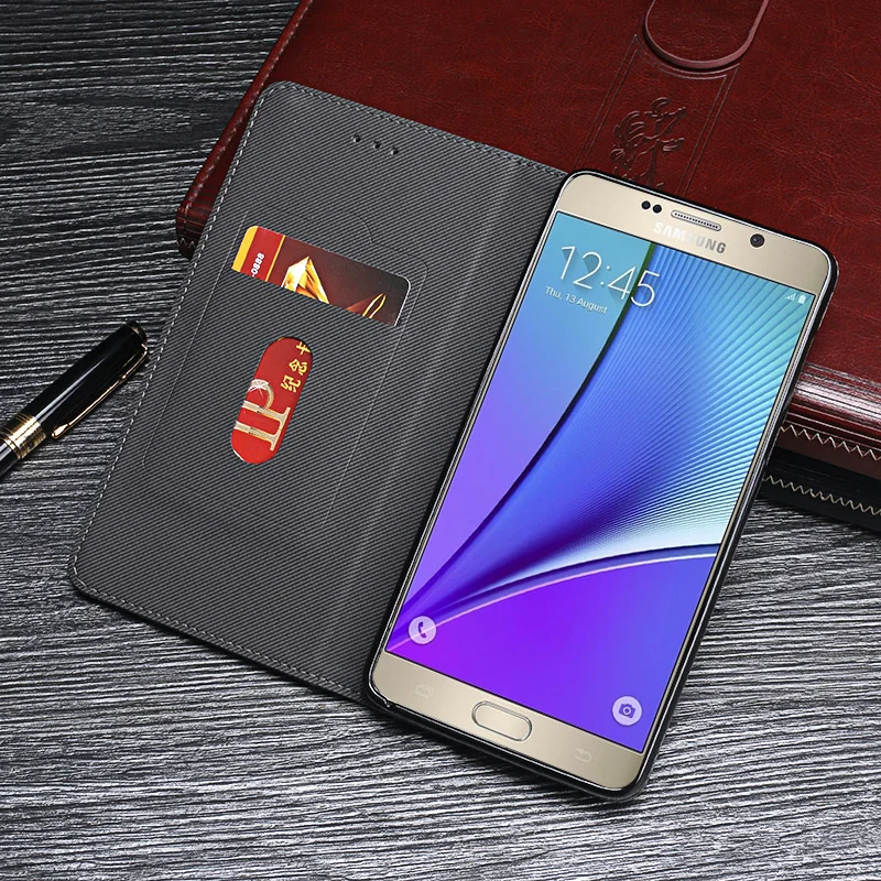 Itgoogo для samsung Примечание 5 чехол Роскошный кожаный флип Galaxy Note5 N9200 защитный