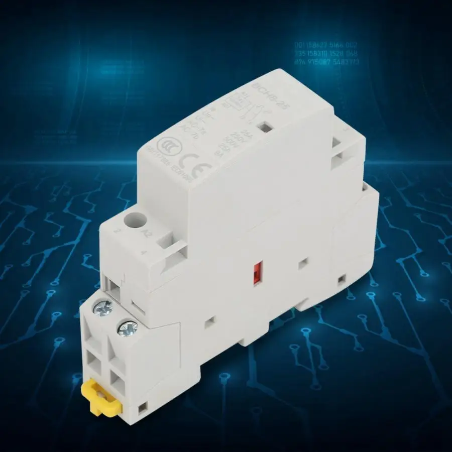 Контактор переменного тока 2P 25A 24V 1NO 1NC 50/60 Гц din-рейка AC контактор для дома |