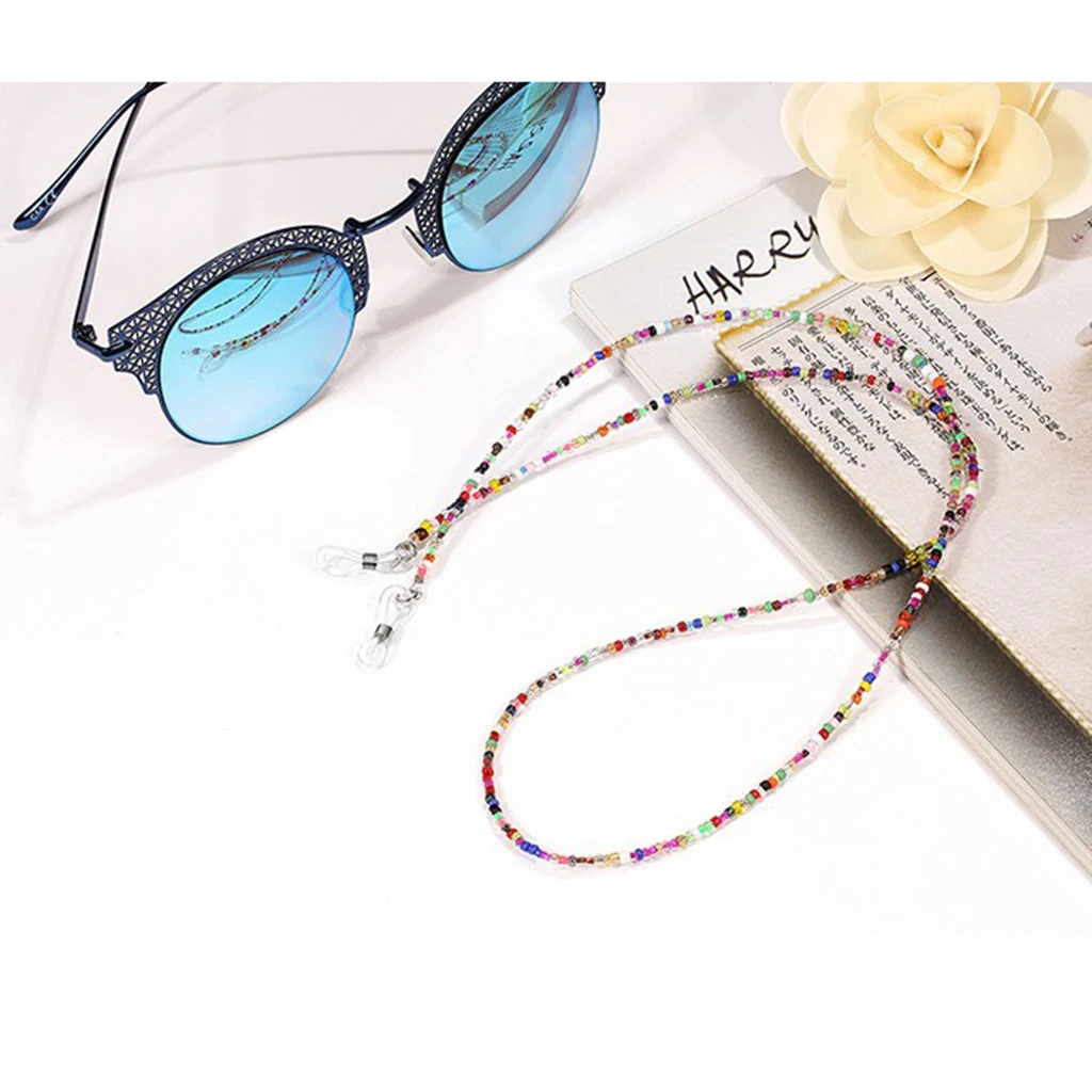 

Colorful Small Beads Eyeglasses Sunglass Eyewear Cord Holder Neck Strap Eyeglasses Rope Lady Fashion Reading Eyeglasses Jewelry