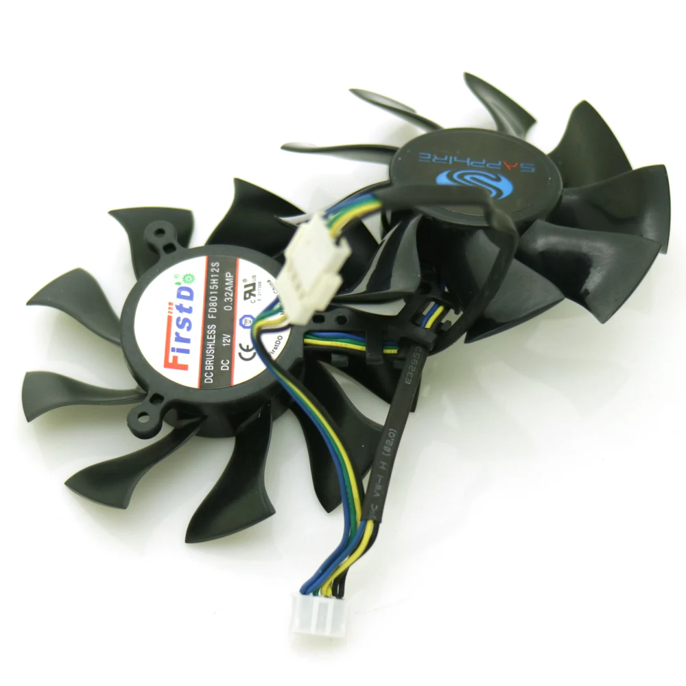 FD8015H12S DC12V 0.32A 74 мм VGA вентилятор для Sapphire HD7750 HD7770 1G 2G видеокарта охлаждающий 4Pin|graphics