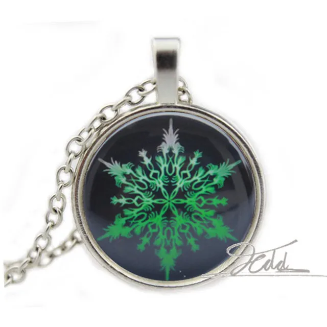 Цветное снежное ожерелье с подвеской в виде снега Анна Эльза Олаф Sven стеклянный