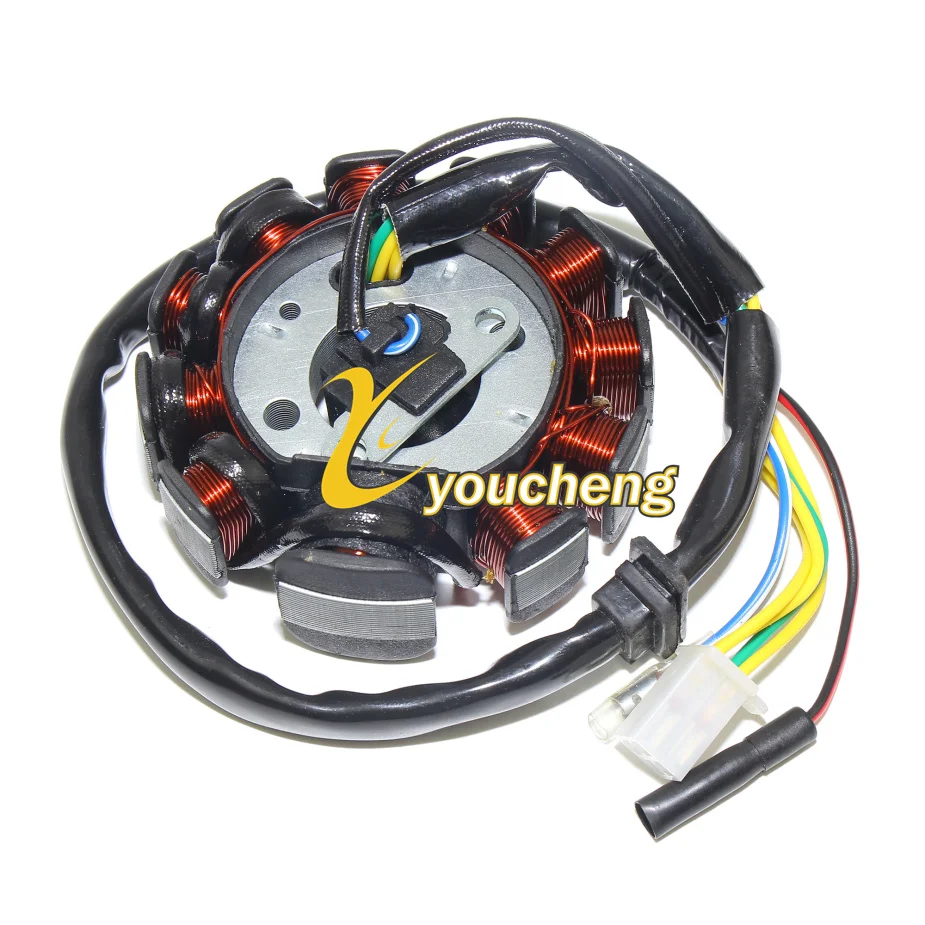 11 катушка Магнето генератор статор GY6 125cc китайский скутер мопед ATV Go Kart Quads 152QMI 157QMJ