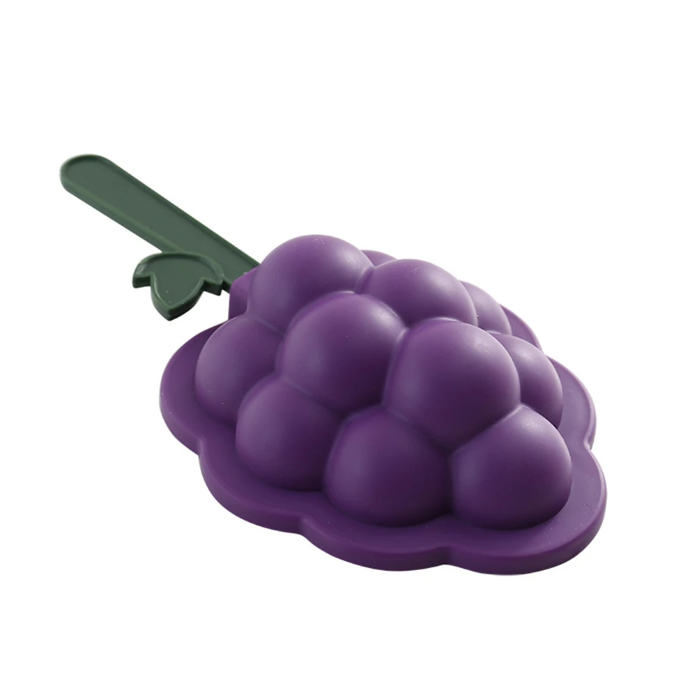 grape Креативные силиконовый емкость для замораживания виноградные форма для изготовления мороженого Candy Bar Making Tool сок формы для мороженого Дети Поп-лоток для мороженого на палочке Ice производитель кубиков - Цвет: grape